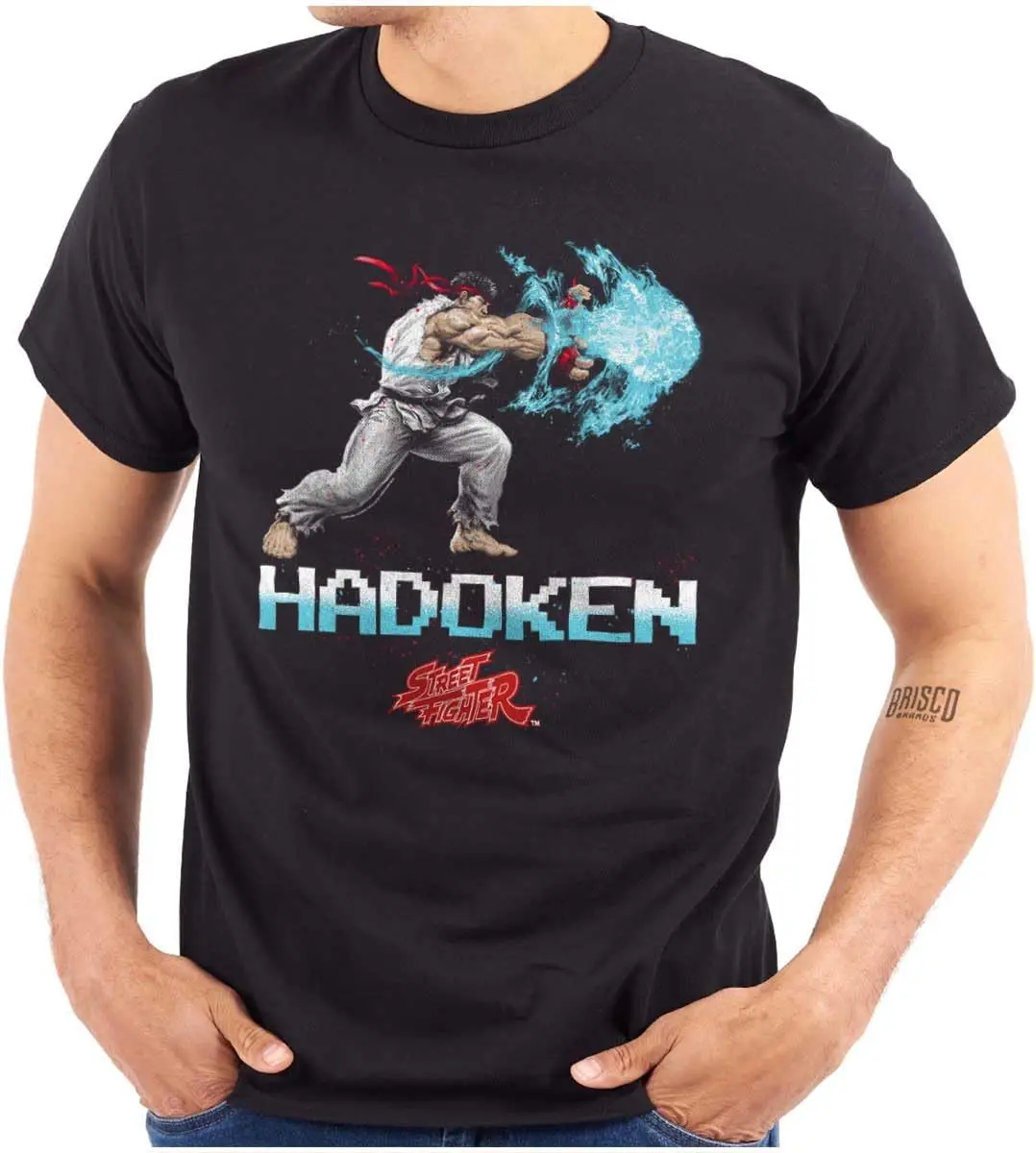 Brisco Brands  Hadoken Gamer  Tees High Quality 100%Cotton Short Sleeve