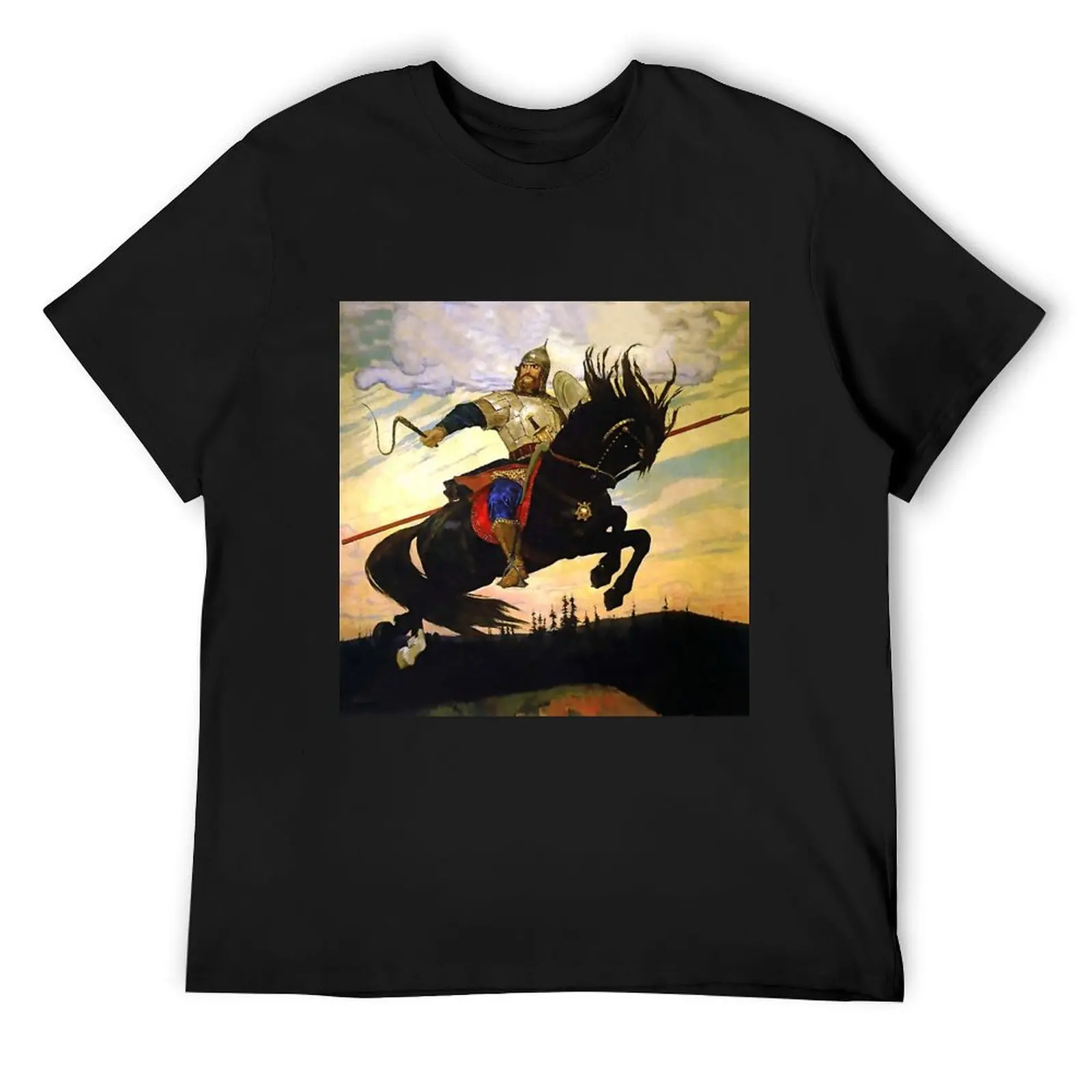 “A Mighty Leap” by Victor Vasnetsov T-Shirt shirts graphic plus size clothes oversized men workout shirt