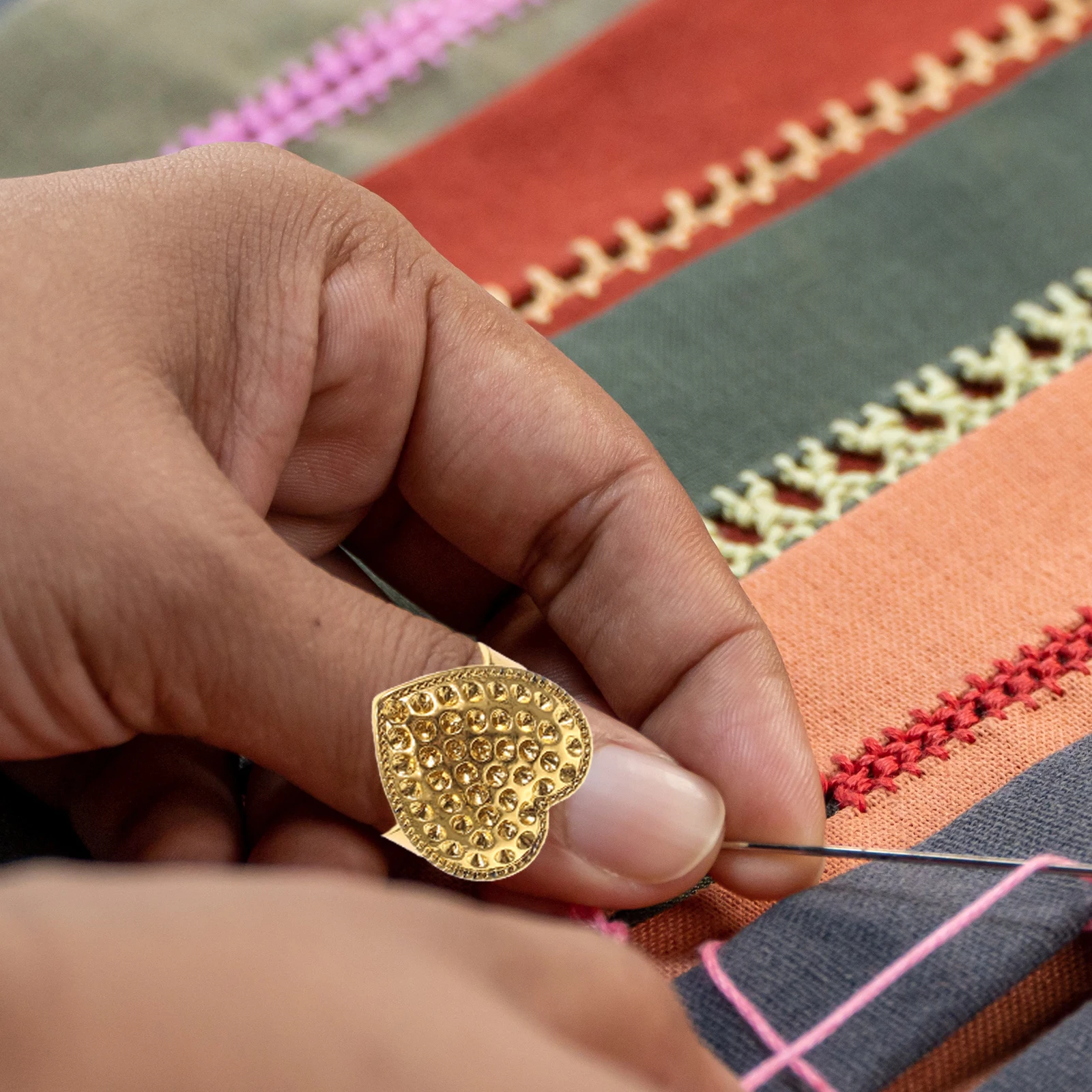 

5 Pcs Finger Protectors Professional Adjustable Covers H Sewing Cross Stitch Household Professional Covers Pin Cushions