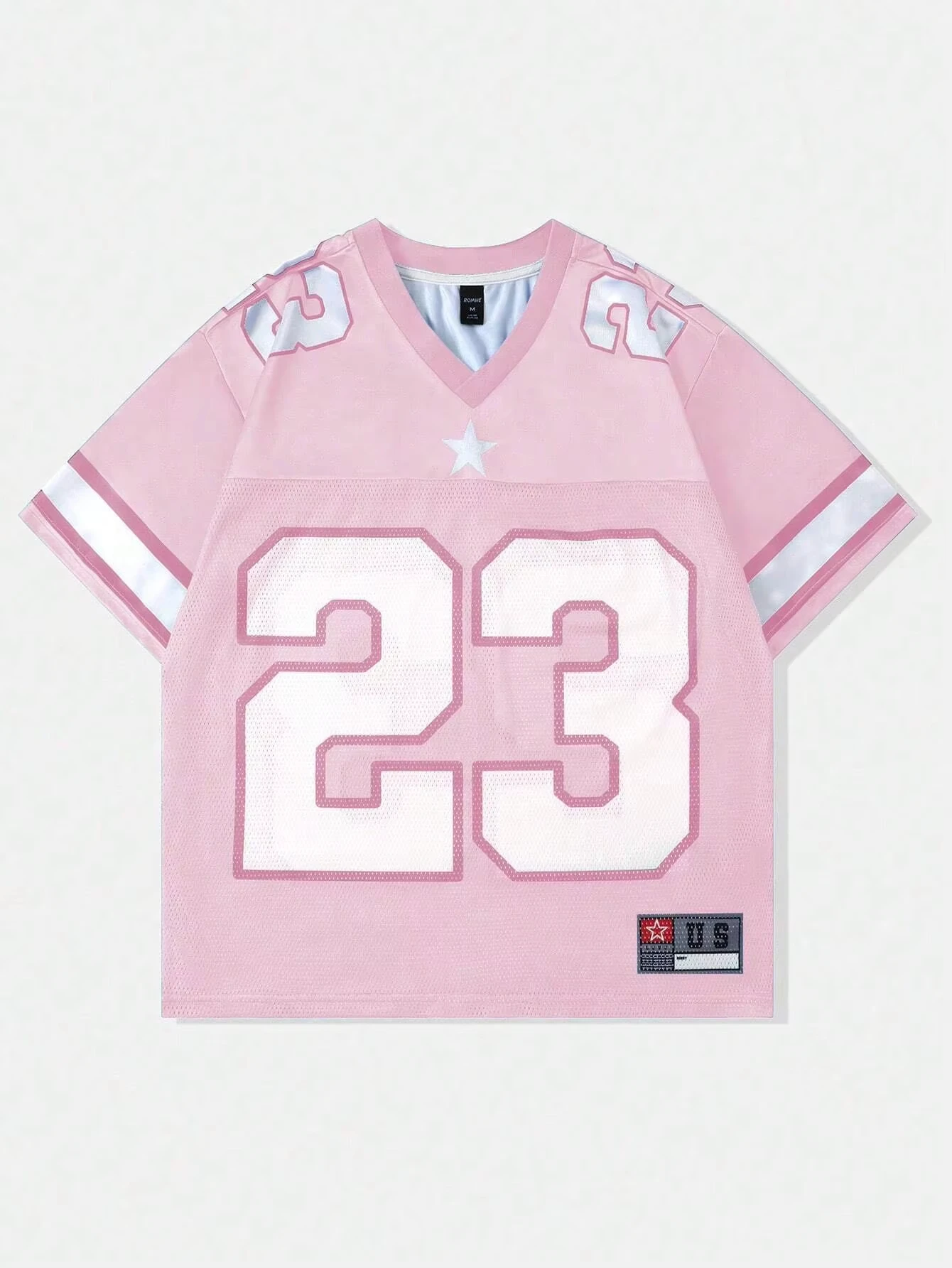 2026 New Hot Women's Summer Y2K Fashion Casual Shirt Street Retro Hip Hop 23 Shirt V-Neck Loose Breathable Quick Drying T-Shirt