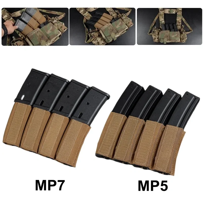 Tactische MP5 MP7 Tijdschriftenhouder met Haak Bevestigingsmiddelen voor MK3 en MK4 Chest Rig MK4 Chest Rig MP5 Tijdschrift Insert