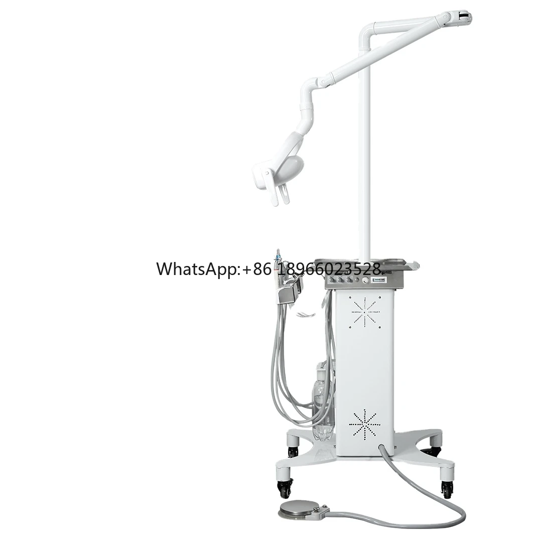 Dental Trolley Cart with 3 Layer Dental Mobile Cart with Built-in Socket Pet treatment