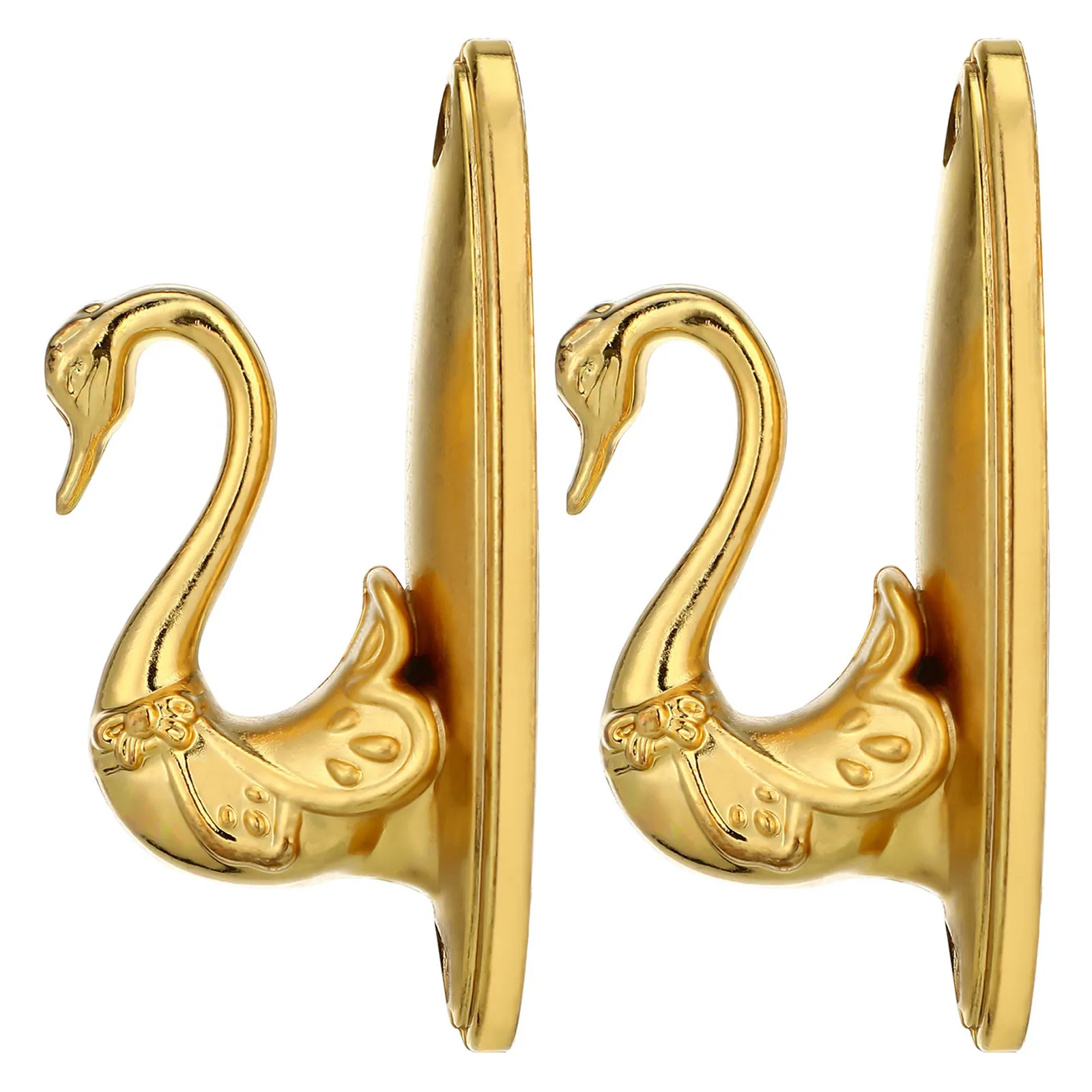 Style Curtain Tiebacks Pair Aluminum Alloy 3.54x1.38x1.38in Classic Decorative Drapery Holdbacks for Living Room