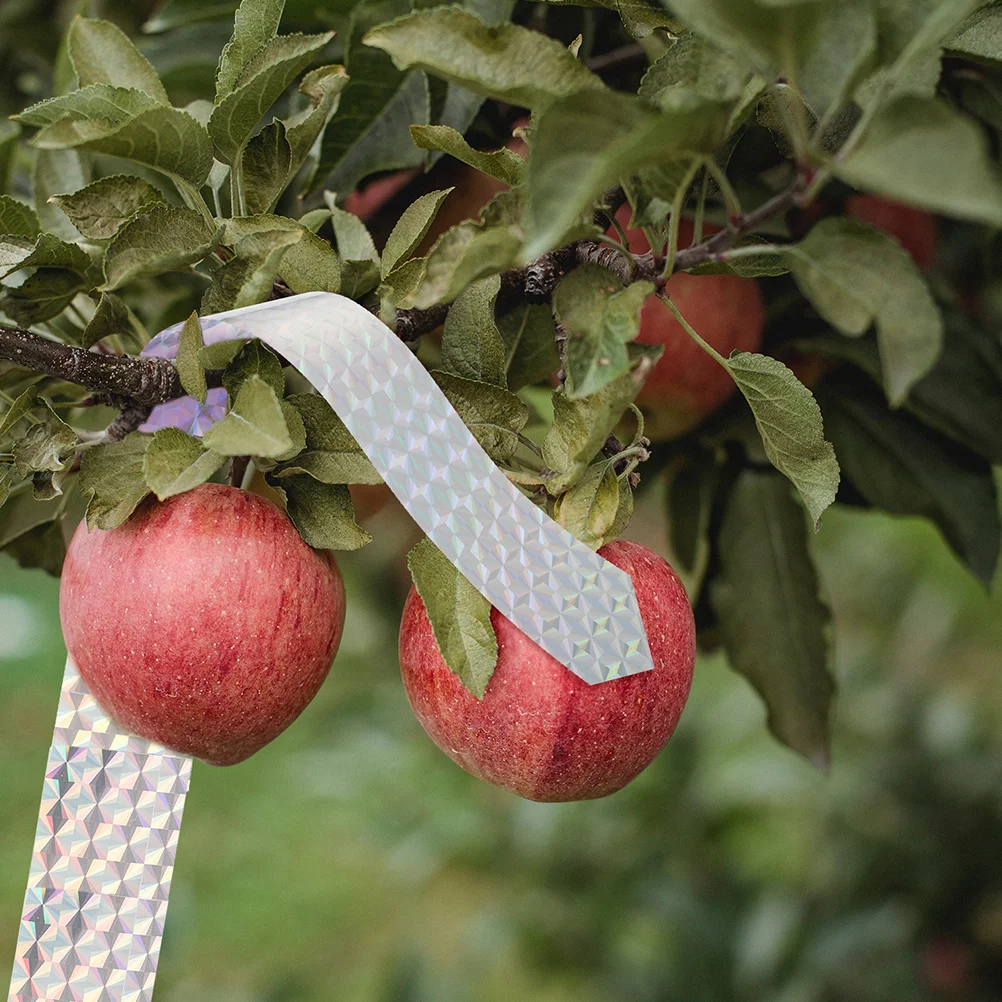 

2 Rolls Bird Scaring Reflective Tape Pet Wind Twisting Spiral Ribbons For Garden Yard Balcony Orchard Airport Repelling Tapes