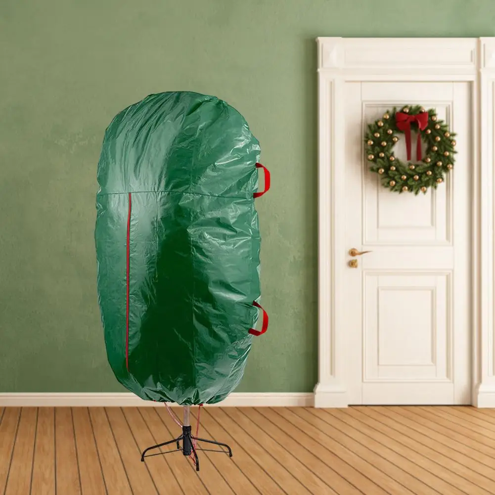 Christmas Tree Storage Bag Anti-rip Waterproof Storage Branches Polyethylene Upright Xmas Tree Cover for Christmas