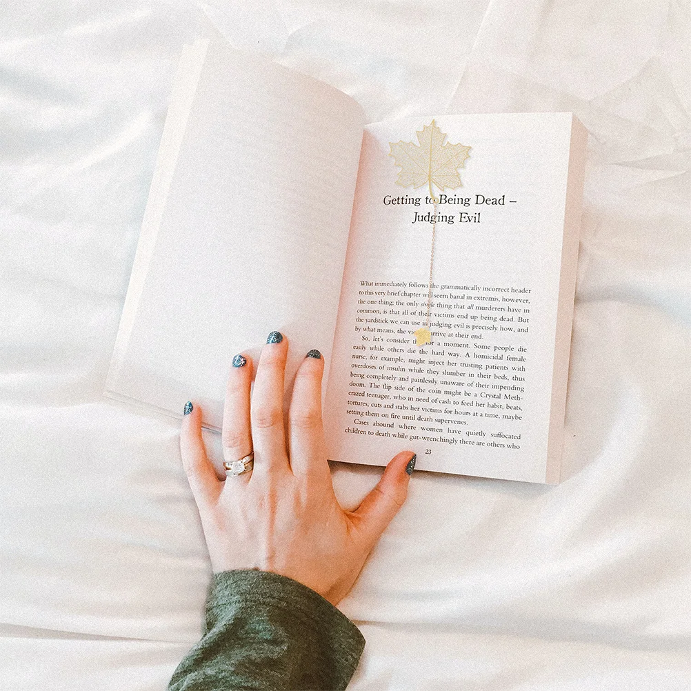 ที่คั่นหนังสือรูปใบไม้แบบโปร่ง 4 ชิ้น สีทอง สำหรับตกแต่งหนังสือ อ่านหนังสือ ใช้ในสำนักงาน ห้องสมุด ที่คั่นหนังสือโลหะสำหรับนักเรียน