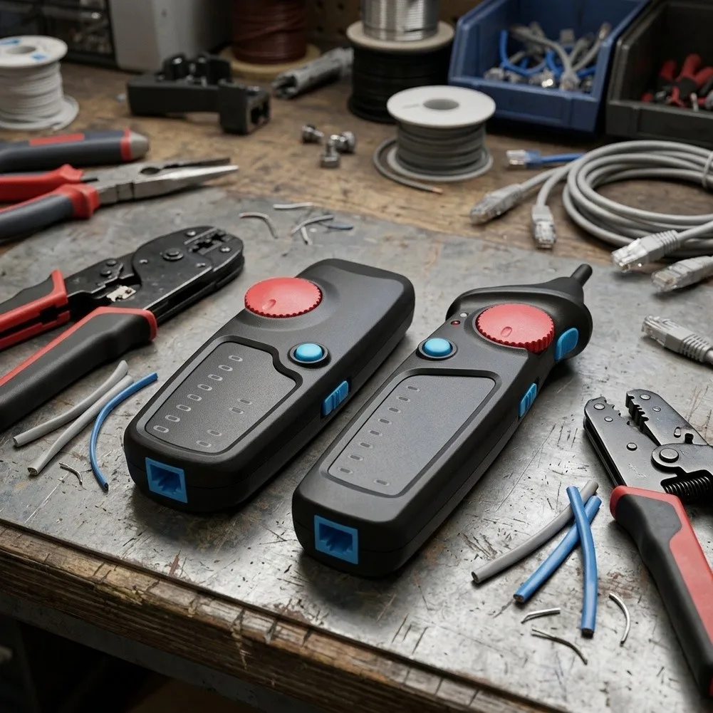 FWT82 Dual Mode Network Cable Tester Designed for RJ45 and RJ11 Cable Identification with Tone Signal and Fault Detection