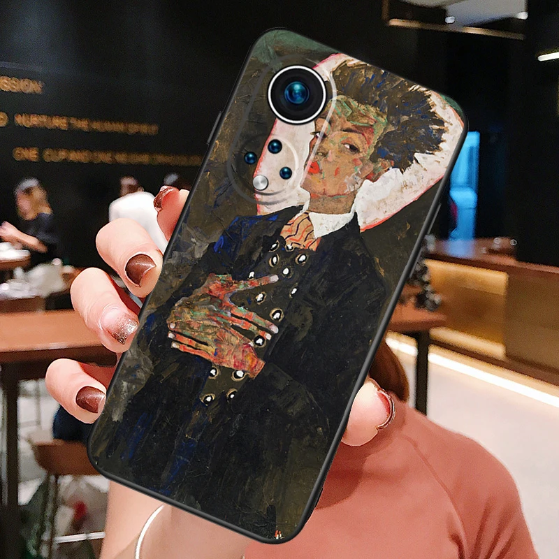 Egon Schiele Art For Honor X8 X7 X9 a 50 70 90 Magic5 Lite Huawei P60 P40 P20 P30 Pro P Smart Nova 9 5T Case