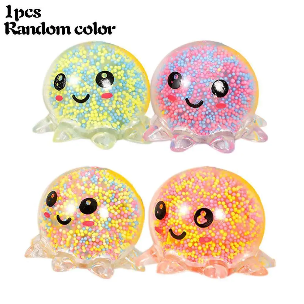 

1PC Glowing Light Octopus Ball Squeeze Toys Anti Stress Fidget Toy For Kids Adult Stress Relief Funny Decompression Toy Gifts