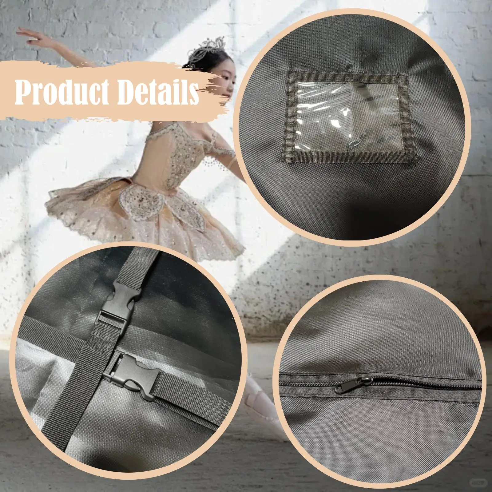 

Storage Bag for Ballet Tutu Tote Elegant for Performance Protect Practical Lightweight Versatile Tutu Skirt Organizer Handbag