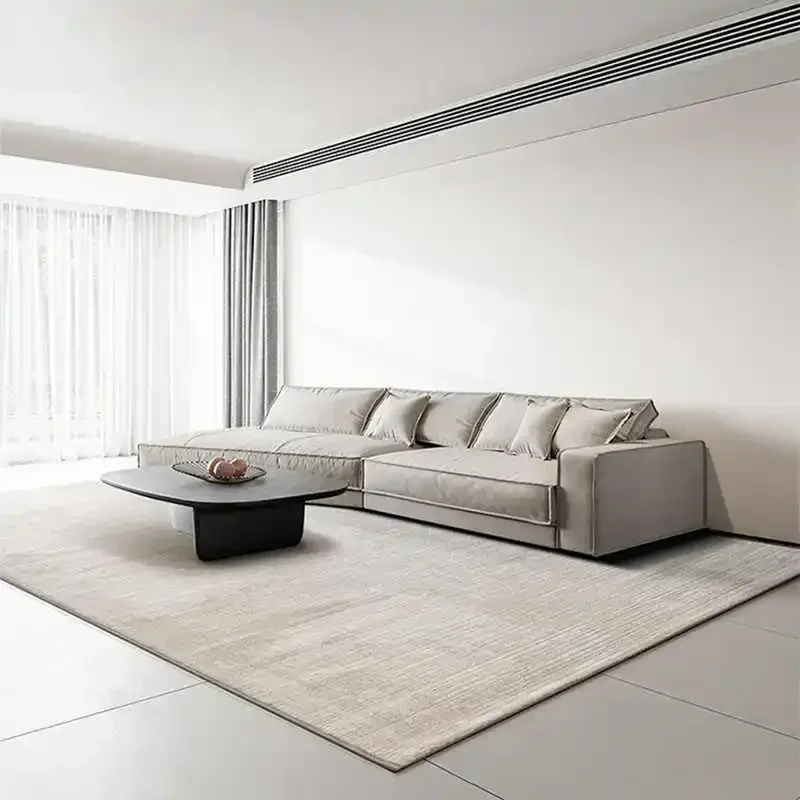 

Modern minimalist living room carpet bedroom wabi sabi style sofa, coffee table blanket, high-end light luxury room floor mat