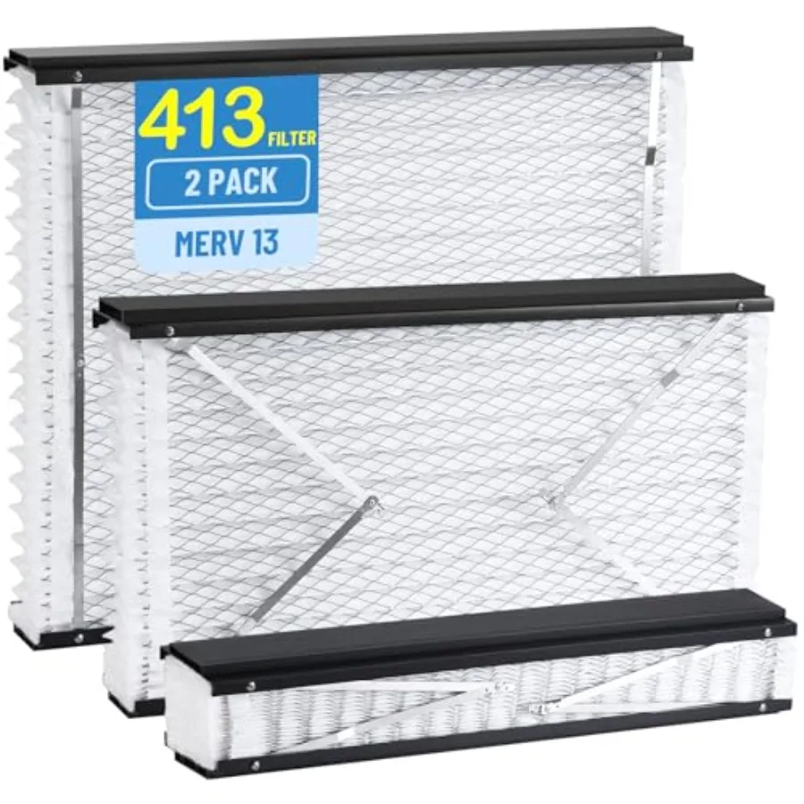 

2 Pack 413 Replacement Air Filter 16x28x4 Inches MERV 13 Furnace Compatible with Aprilaire 1410 1610 2410 2416 3410 4400 NOTE: