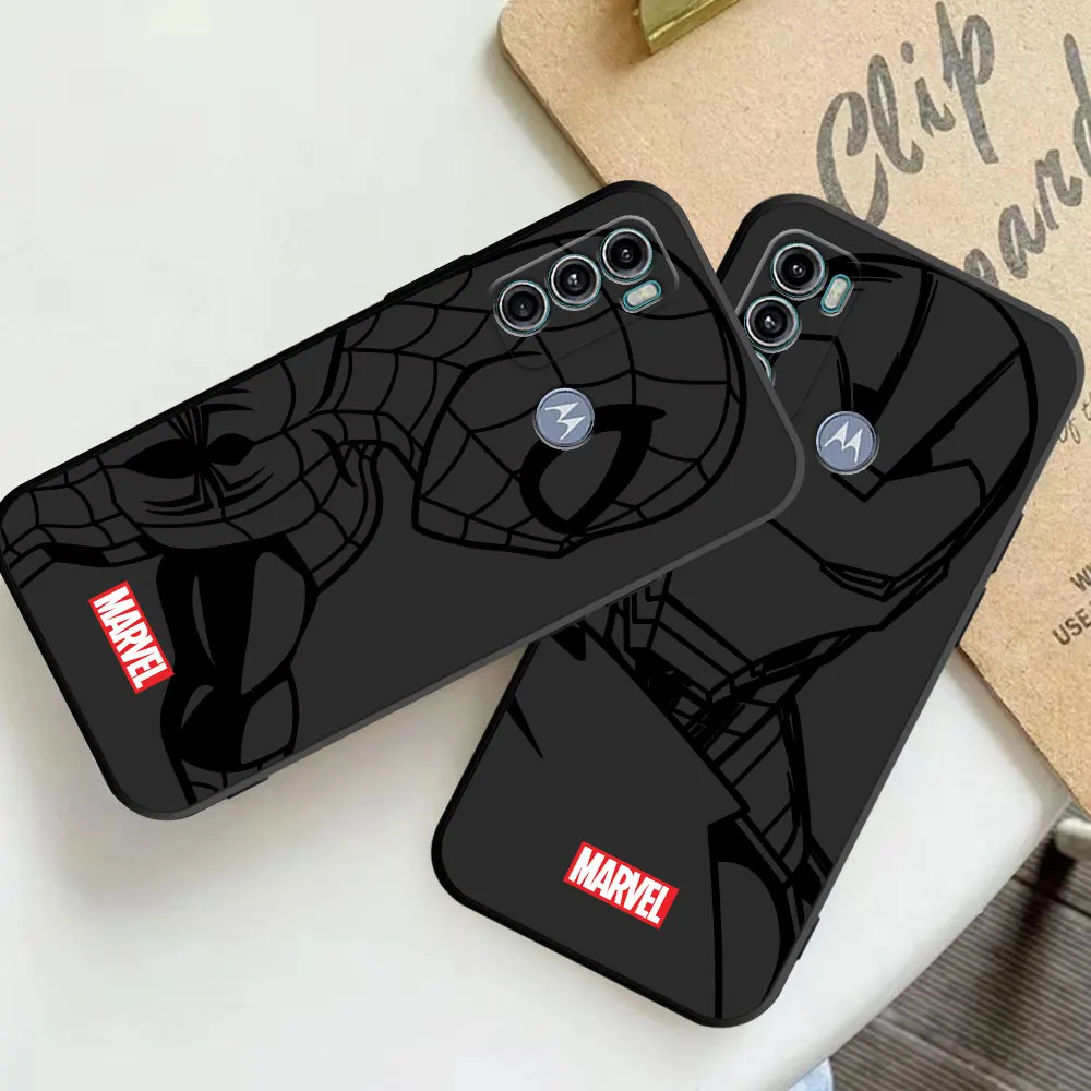 Custodia per telefono Marvel Spider Man per Motorola Moto G30 G52 G72 G60 Power Lite G71 5G G51 G50 G31 G32 Edge 20 30 40 Cover