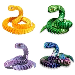 3D Printed Snake Dragon Rotatable Articulated Snake Joint Mobility Animal Simulation Model Office Desktop Ornament Home Decor