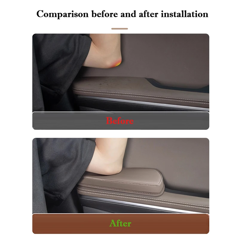 Car Door Armrest Height Increasing Pad Door Handle Protective covers Auto Interior Accessories For BYD Han EV DM-i 2020-2025