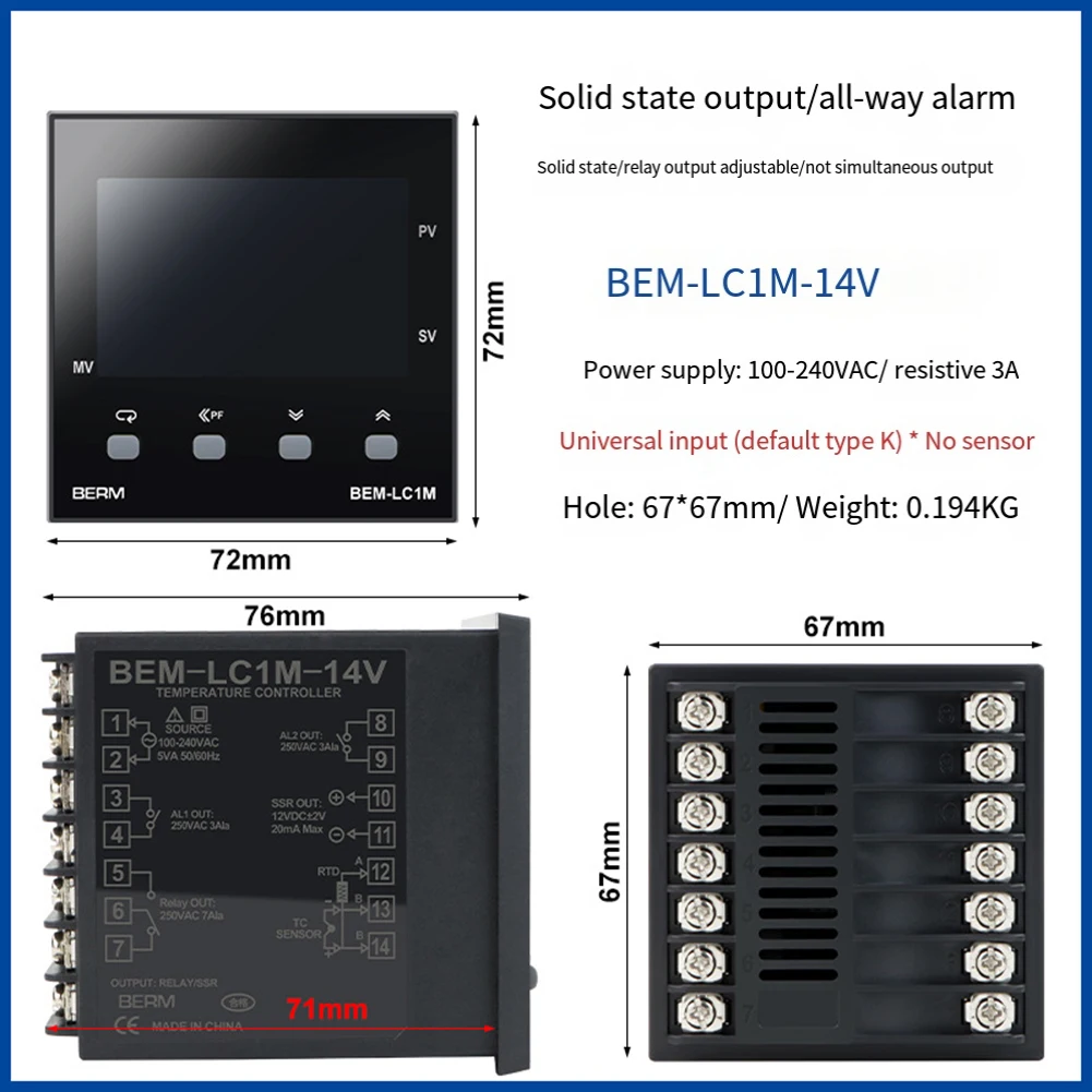 Fuzzy PID Controller Intelligent Thermostat Easy To Operate High Precision Control Industrial Level Test Passed