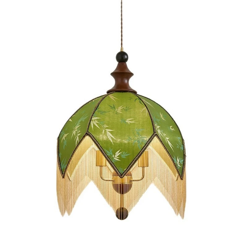 Bedroom chandelier retro fabric pattern restaurant light bed and breakfast room chandelier
