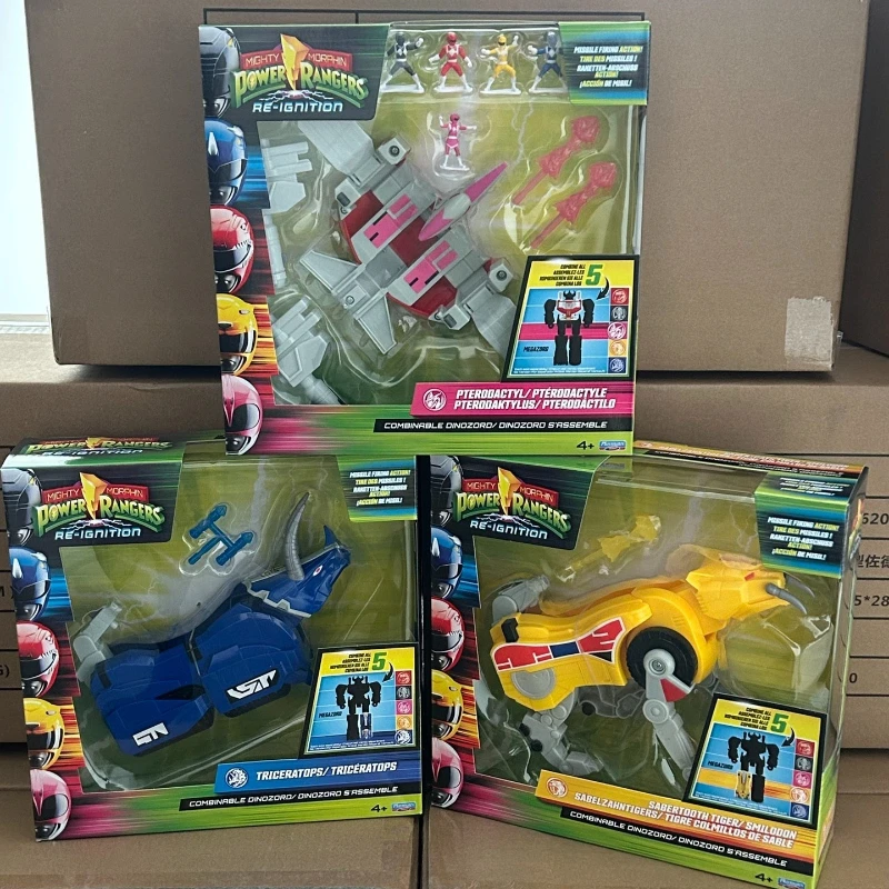 

Аниме-фигурки POWER RANGERS MIGHTY MORPHIN Zord Tyrannosaurus, деформируемая сборная игрушка, коллекционные украшения, подарки для детей