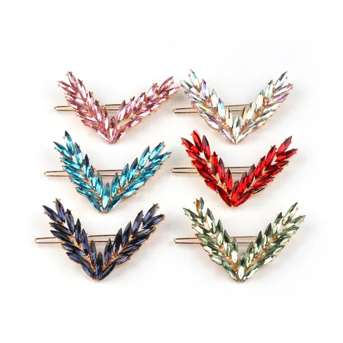 Imagen 2 del producto Pinza para el pelo de lujo con diamantes de imitación de cristal brillante para mujer, horquilla para niña, accesorios para el cabello, tocado para niña, adornos de regalo de moda