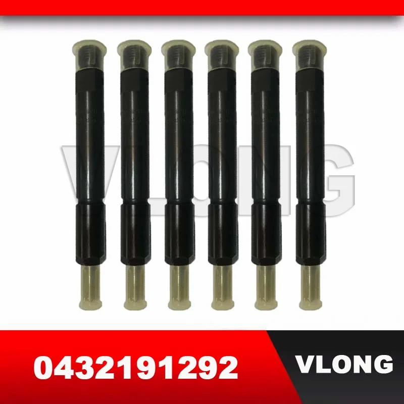 6PCS Diesel Fuel Injector Excavator Construction Machinery For VOLVO EC240 EC290 Injector 0432191345 0 432 191 292 0432191292