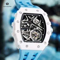 Automatic Watch for Men TSAR BOMBA Luxury Mechanical Wristwatch Ceramics Case Waterproof Clock