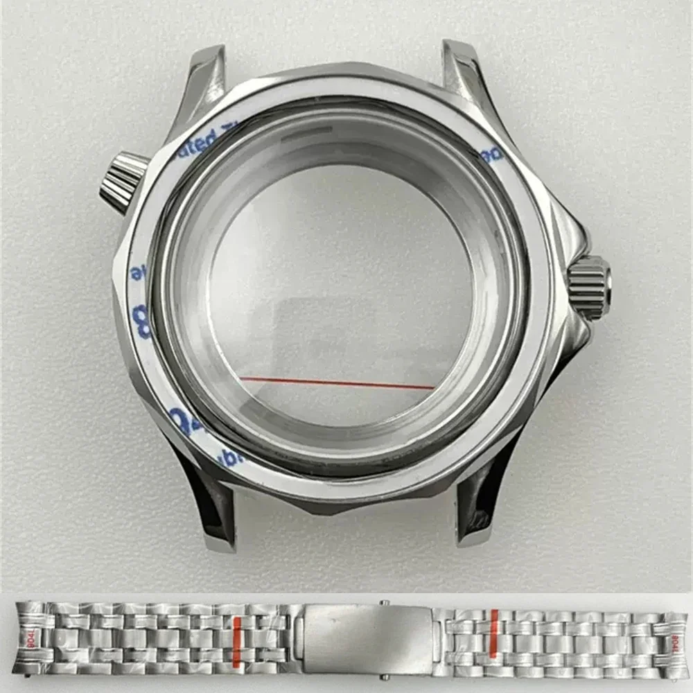 นาฬิกาผู้ชาย DIY อะไหล่ NH35 กรณี 42 มม.กระจกนูนสแตนเลสสตีลชุดสายคล้องคอสําหรับ NH35 NH36 4R35 4R36 การเคลื่อนไหว 31 มม.