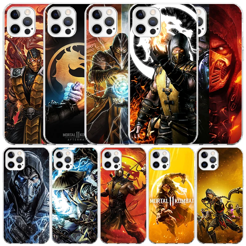 Mortal Kombat Phone Case For IPhone 16 15 14 13 12 11 Pro Max Mini XR XS X 7 Plus 8 + SE 2020 Soft TPU Back Cover