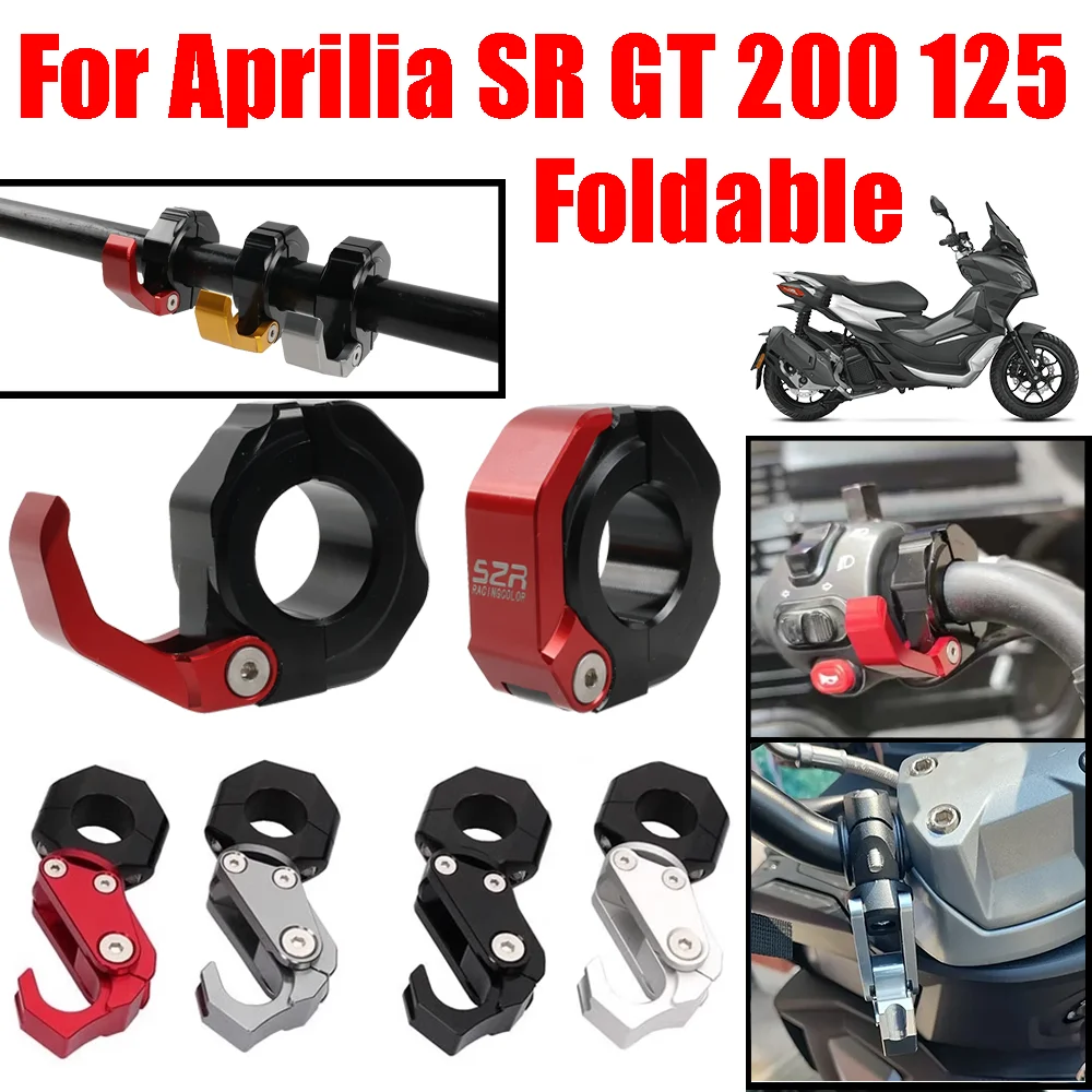 For Aprilia SR GT 200 SR GT 125 SRGT SR200 GT GT200 GT125 Motorcycle Accessories Helmet Hook Handlebar Luggage Bag Hanger Holder