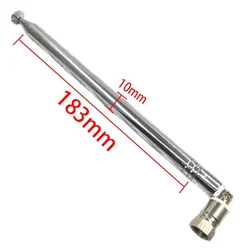 FM Radio Antenna Replacement 75 Ohm FM Antenna 10 Sections Telescopic for Yamaha Amplifier Aerial Rod Antenna Radio Tools