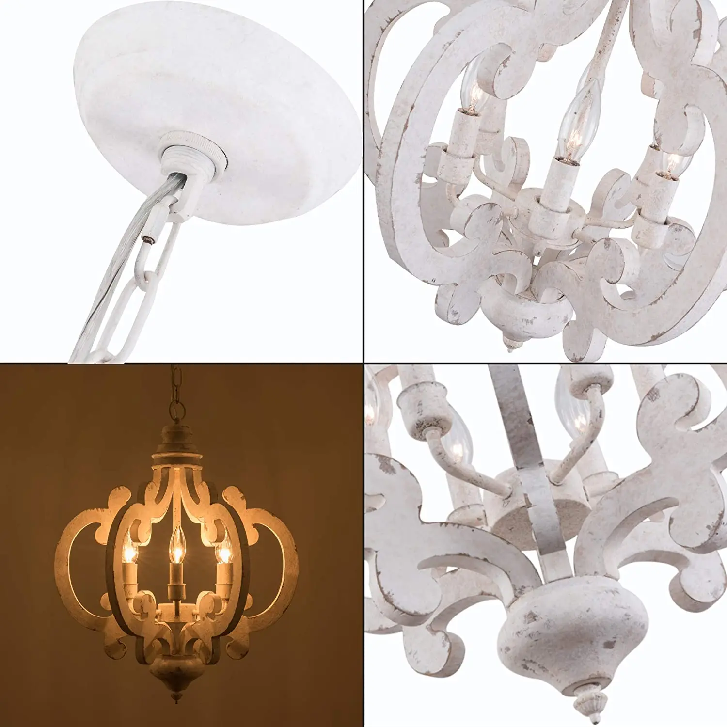 Vintage Wood Chandelier Lighting For Living Room Bderoom Kitchen Chandeliers farmhouse Loft Retro Indoor Lamp Lights Fixture