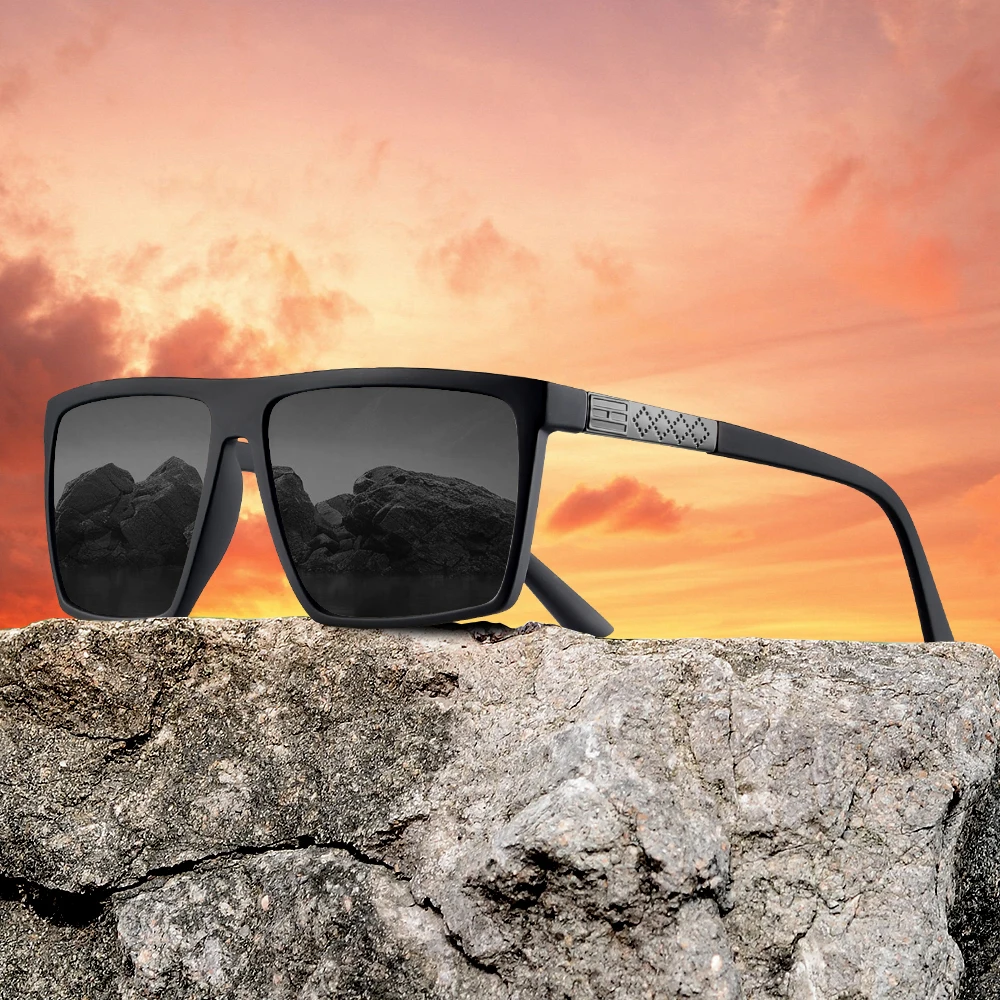 CRIXALIS Classics Quadratische Polarisierte Sonnenbrille Männer Anti-glare Outdoor Fahren Sonnenbrille Männliche Mode Strand Shades UV Schutz – Detail 1