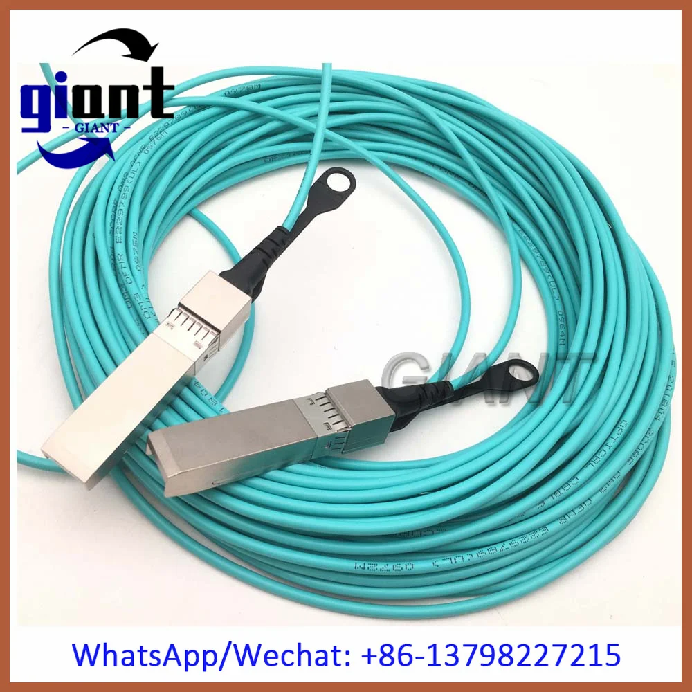 2Pcs/Lot! 25G SFP28 AOC Cabe 25Gbps SFP28 OM3 Aqua 20M AOC Active Optic Cable Compatible with Cisco/Juniper Code