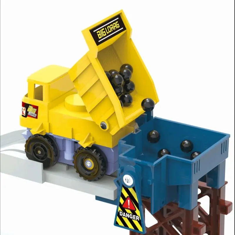 Juego de Rieles de Carreras de Carros Mineros con Energía de Aventura, Vehículo de Ingeniería Eléctrico de Juguete, Ferrocarril Educativo, Regalo Familiar de Aventura para Niños