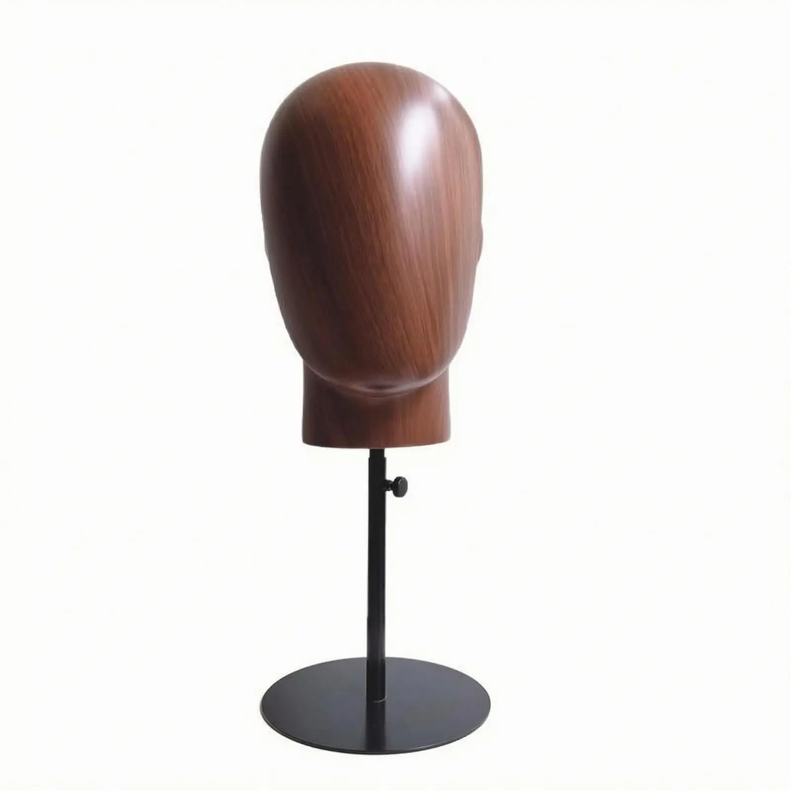 Hairpiece Display Mannequin Wood-Grain Finish Hat Display Mannequin