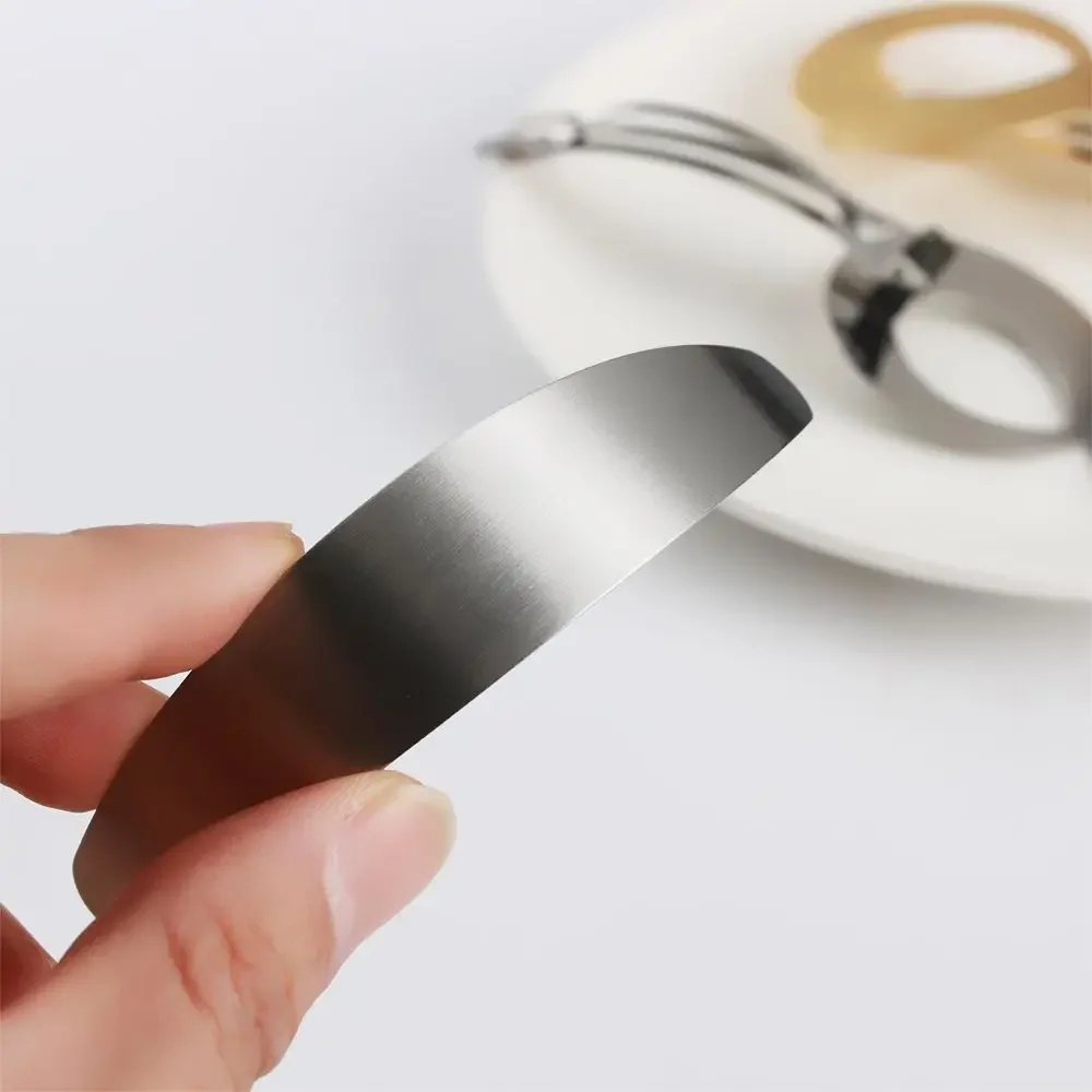 إكسسوارات شعر مربعة هندسية جديدة، مقابض شعر معدنية، مشبك شعر هندسي للفتيات، مشبك ذيل الحصان