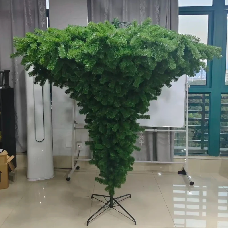 

Green Inverted Christmas Tree Warm White Led Light Panty Style Christmas Tree 210cm240cm270cm Pvc Material Navidad Ornaments