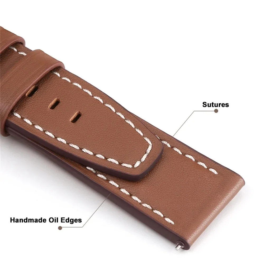 20mm leather watch strap for Samsung Galaxy Watch 7/6/4/5 44mm 40mm Classic Quick fit straps Watch7 LTE 44mm band 22mm bracelets