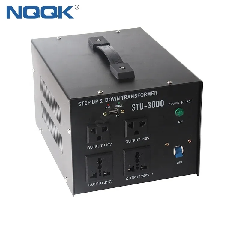 STU Power voltage converter STU-3000VA step up and down voltage transformer with USB