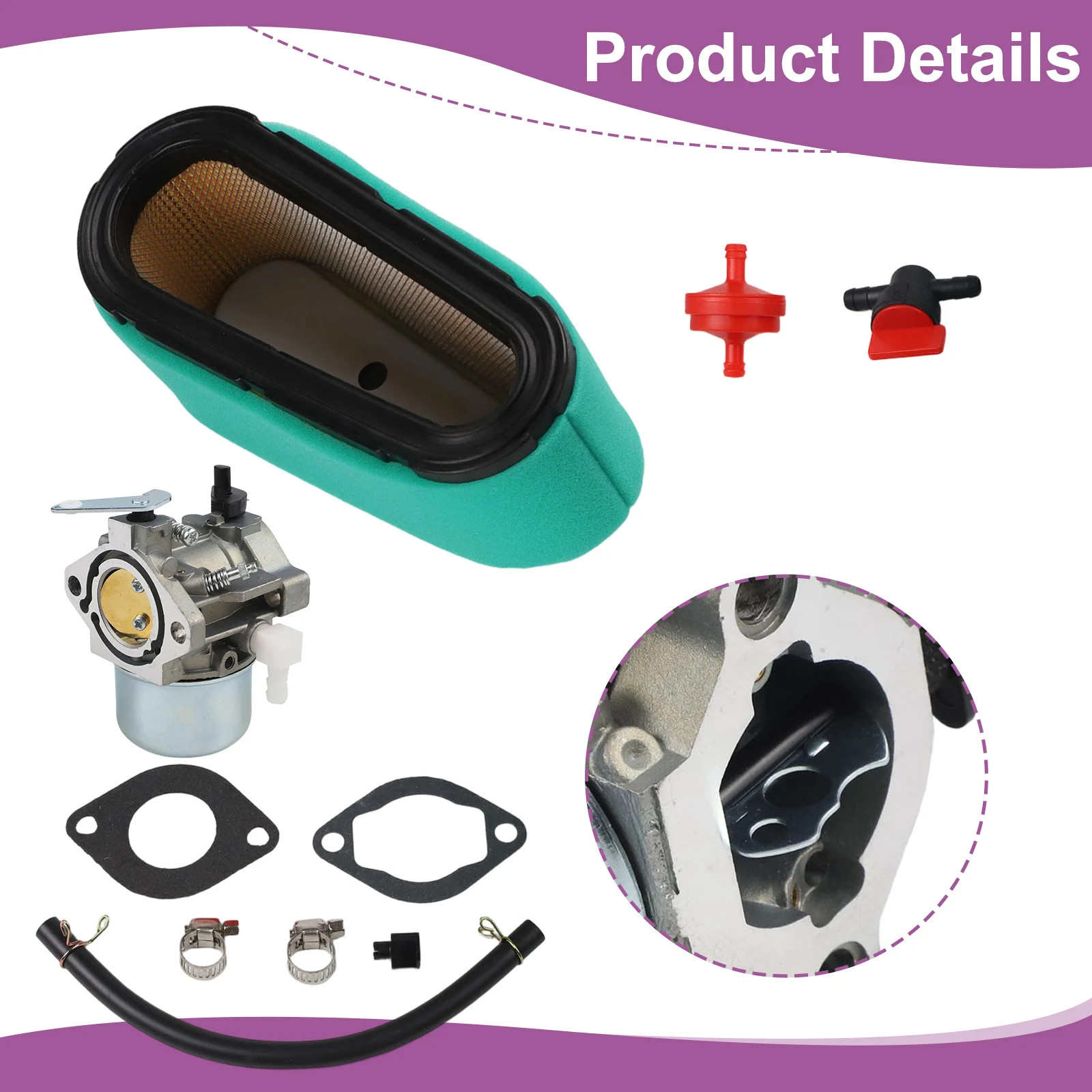 BS Engine Replacement Carburetor Kit Easy Installation Optimal Fuel Flow Carburetor Kit For Lawn Mower Replacement