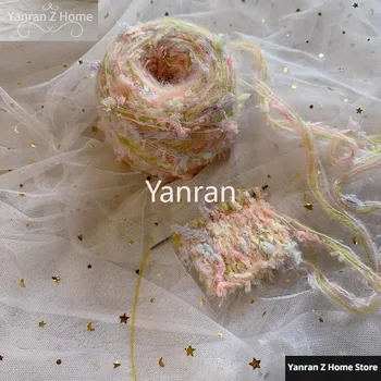 Rüya yün iplik el yapımı karışık iplik degrade renk el yapımı yün tığ dokuma çanta şapka eşarp döngü iplik 100g kırmızı yeni yıl hediye