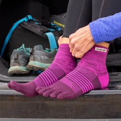 Injinji cross-country running five-fingered socks women thickened coolmax outdoor hiking socks winter