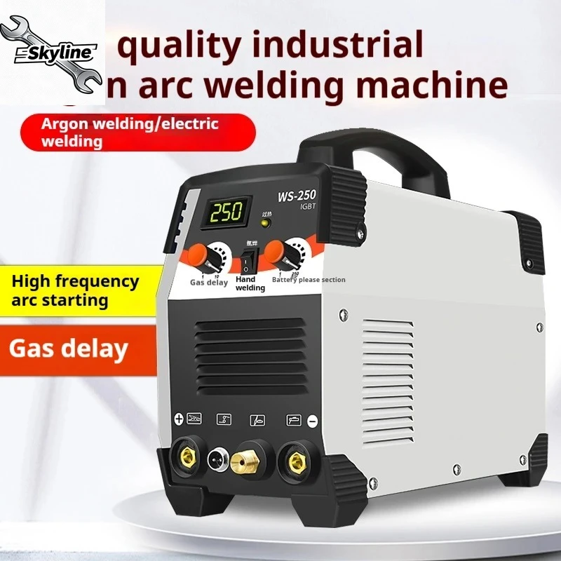 WS-250 aço inoxidável 220v doméstico pequeno de alta potência soldagem a arco de argônio dupla finalidade grau industrial