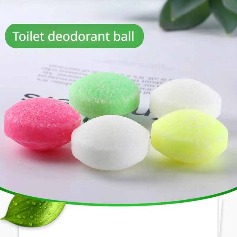 5PCS Colorful EVA Lemon Smell Urinal Toilet Deodorant Ball Restroom Air Purification Scent Ball Room Fresheners