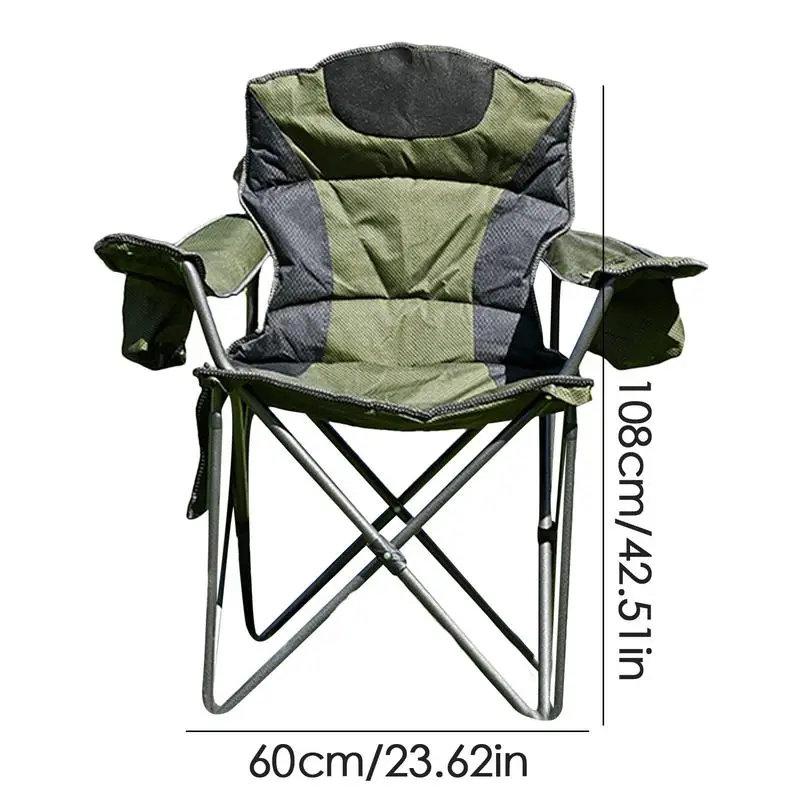 Portable Camping Chair Fishing Stools For Adults 600D Oxford Cloth Compact Sturdy Iron Travel Picnic Hiking Folding Chair