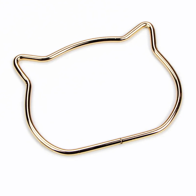 

2pcs Cat / Round Metal Handle DIY Material Handmade Bag Accessories for T-shirt Yarn Woven Fashion