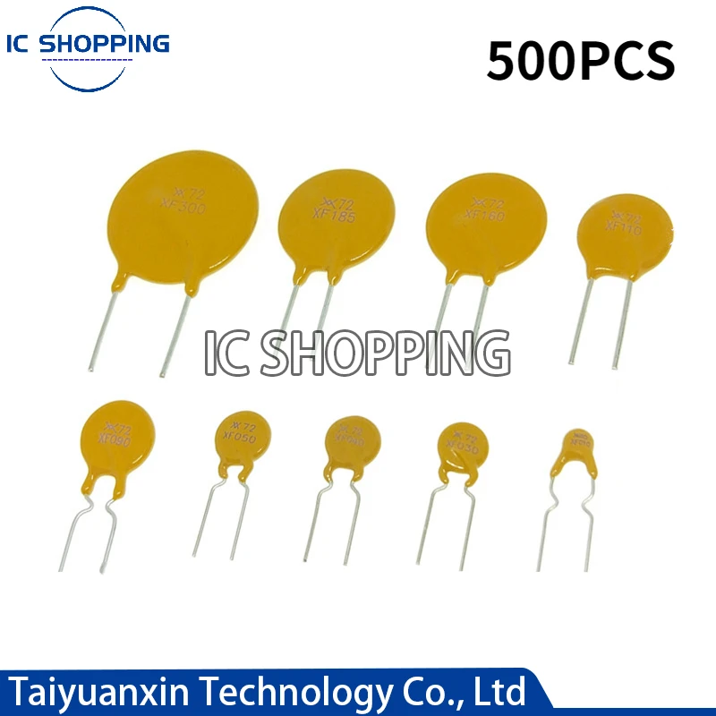 

500PCS PTC Resettable Fuse X72 60V Resistance RXEF005 010 017 020 025 030 040 050 065 075 090 110 135 160 185 200 250 300 375 50