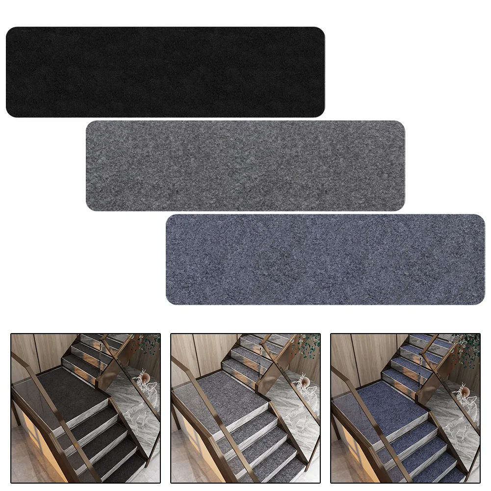 Stair Tread Carpet Mats Non-Slip Water Absorption Stair Mat Step Rugs Safety Mute Floor Mats Pad 76 X 20cm