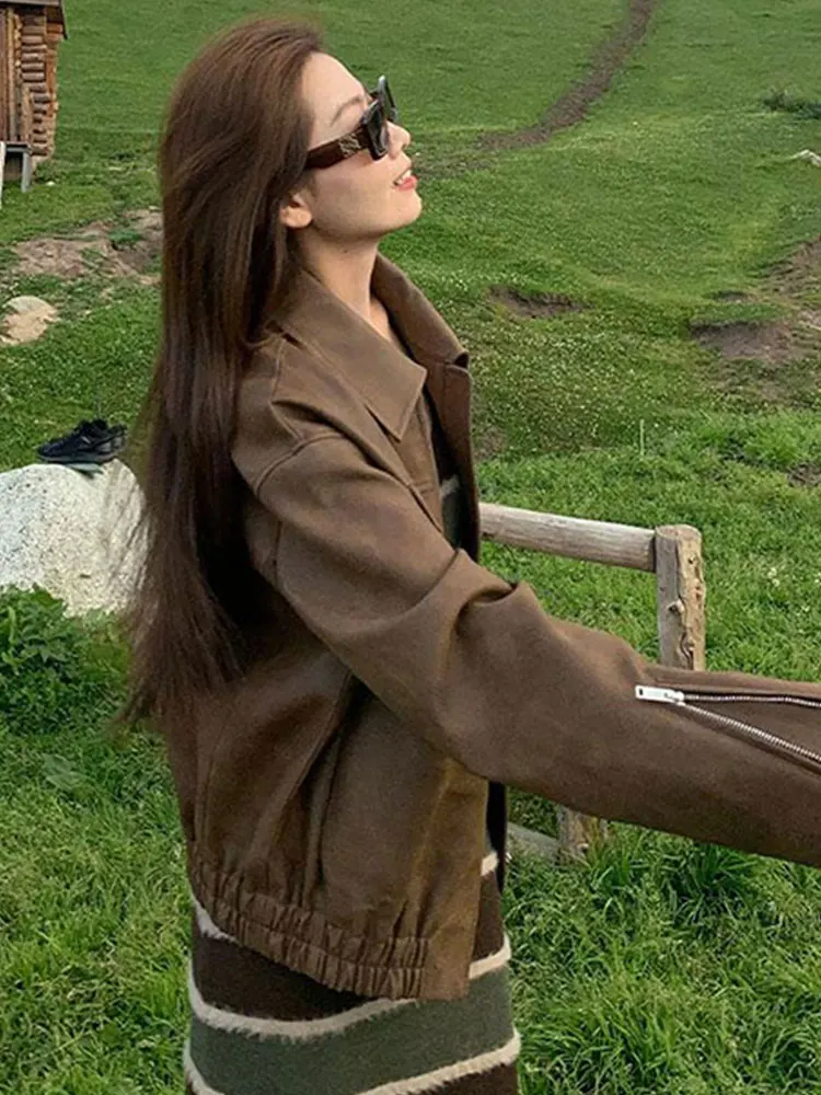 

Женские куртки, элегантные, свободные, контрастные, прямые, с завязками, авокадо, облегающие талии, средние, нерегулярные, ленивые, весна/осень, пара