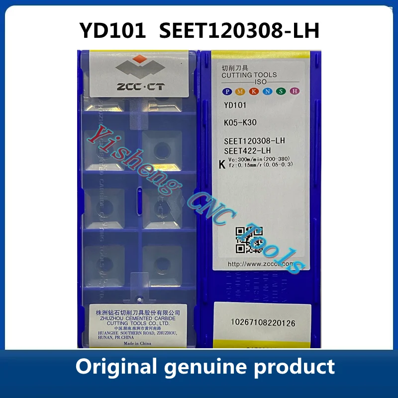 

Бесплатная доставка, оригинальный ZCC CT YD101 SEET 120308 -LH SEET 120308 Фрезерные пластины Режущие инструменты с ЧПУ