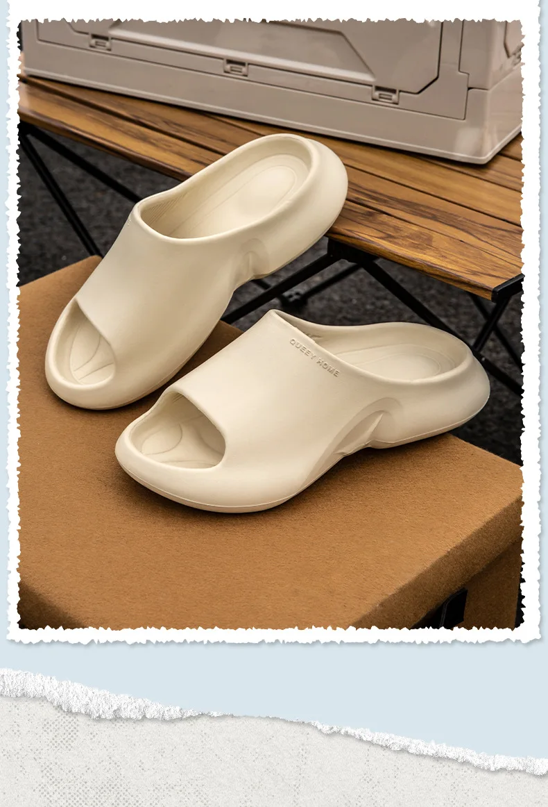 Hochwertige EVA Weiche Dicksohlige Hausschuhe für Damen Sommer Mode Haus-Sandalen Herren Strandschuhe Bequeme Slip-On Schuhe – Detail 11